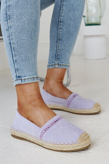 Violetas espadrilas ar cirkoniem Abia
