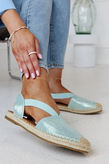 Tharn's Light Green Slingback Espadrilles