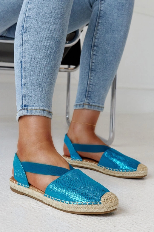Tharn's Blue Slingback Espadrilles
