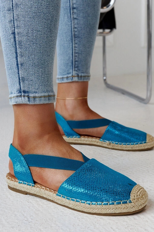 Tharn's Blue Slingback Espadrilles