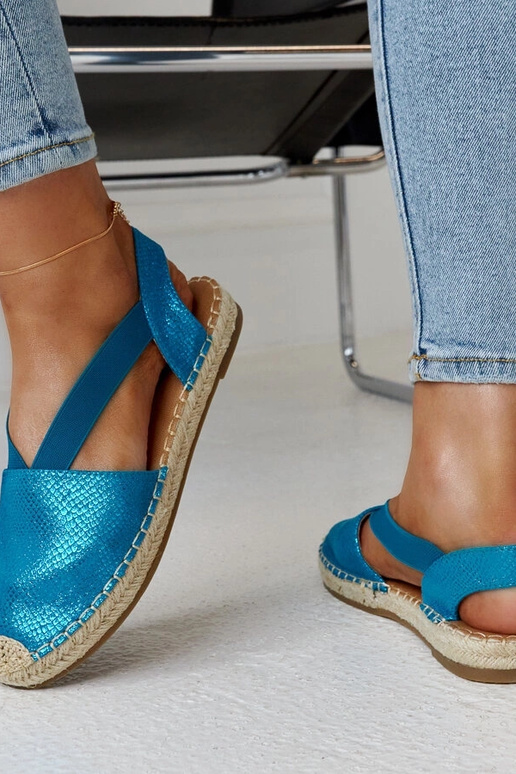 Tharn's Blue Slingback Espadrilles