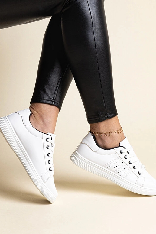 Baltas kedas eko ādas Cathleen - ar...