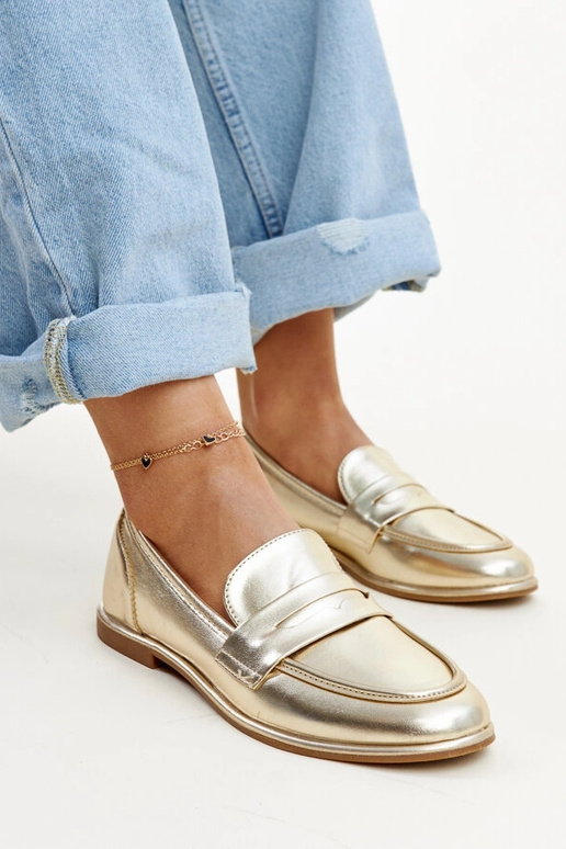 Zelta klasiskie mokasīni Nasia