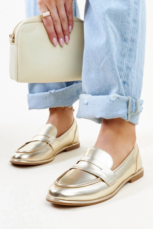 Zelta klasiskie mokasīni Nasia