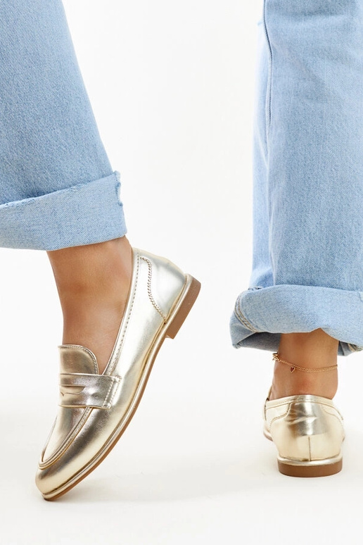 Zelta klasiskie mokasīni Nasia