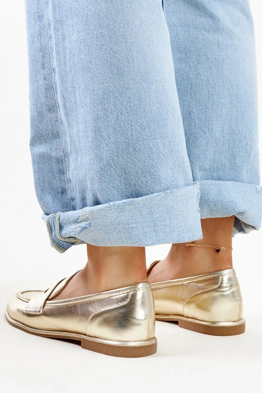 Zelta klasiskie mokasīni Nasia