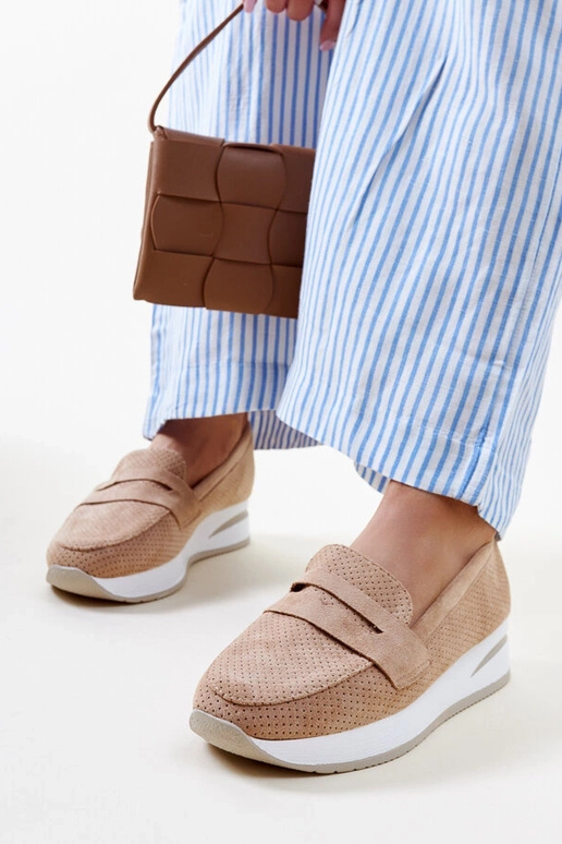 Brūni perforēti Muna apavi