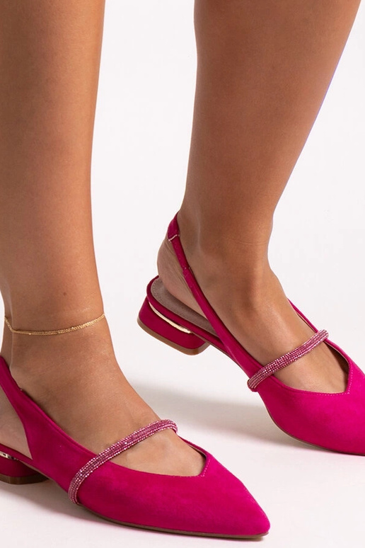 Tumši rozā balerīnas ar ādas iekšzoli...
