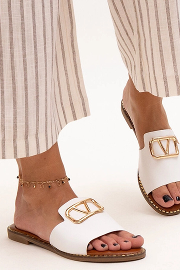 Baltas čības ar sprādzi Mariza 2