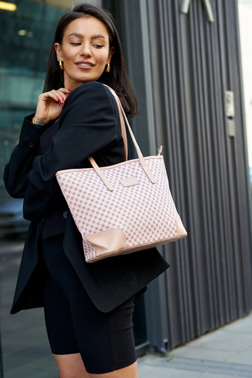 Rozā raksta plecu soma Kesiran 2