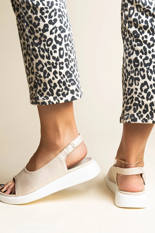 Taylaka Gold Glitter Slip-On sandales