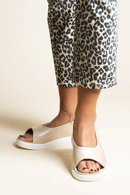 Taylaka Gold Glitter Slip-On sandales