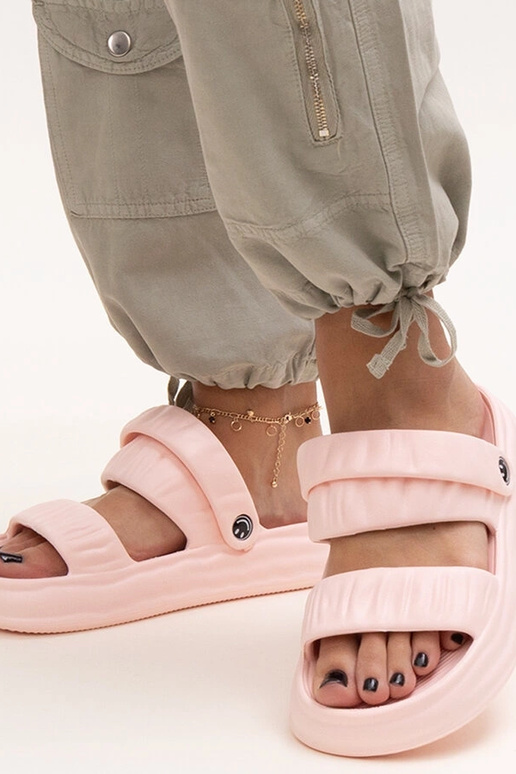 Coreia Pink Ruched putu sandales