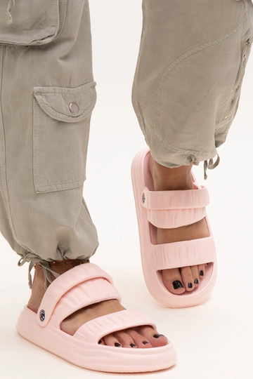 Coreia Pink Ruched putu sandales 2