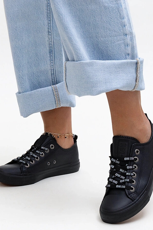 Melnas eko ādas kedas Big Star KK274106