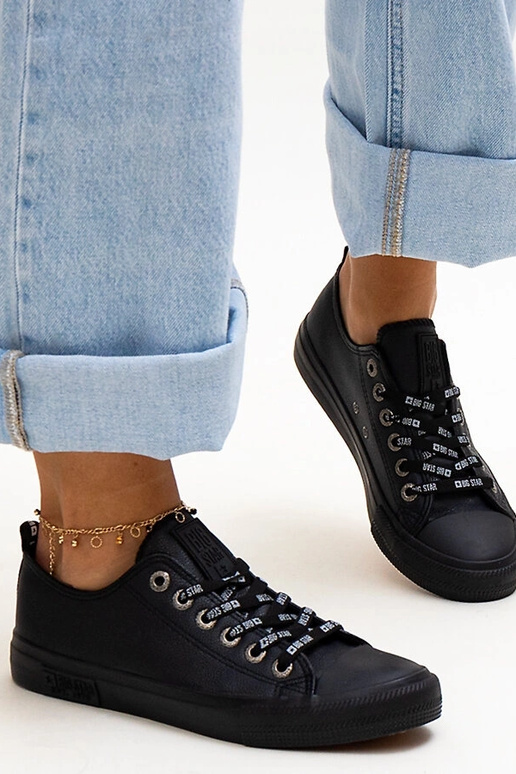 Melnas eko ādas kedas Big Star KK274106