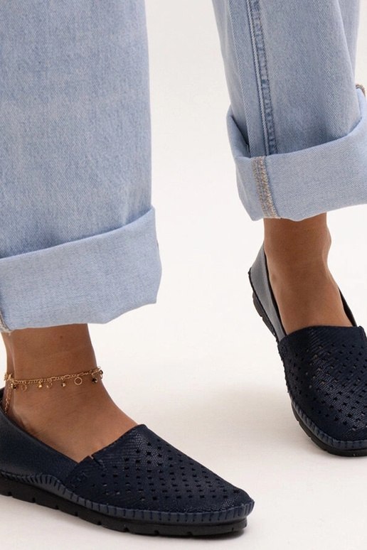 Tumši zili ādas puszābaki Antonea