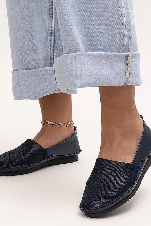 Tumši zili ādas puszābaki Antonea