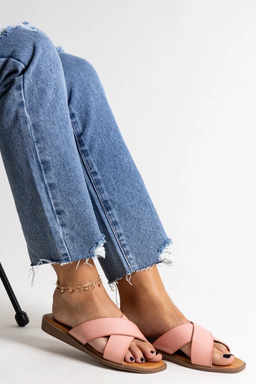 Rozā eko ādas flip-flops... 2