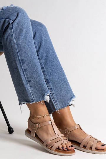 Rozā eko ādas sandales...