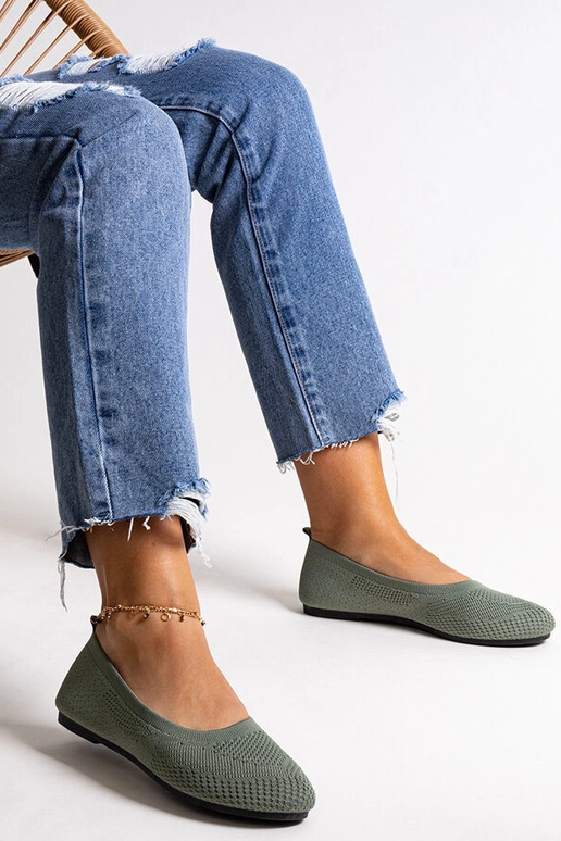 Zaļie Yafia auduma baleta dzīvokļi