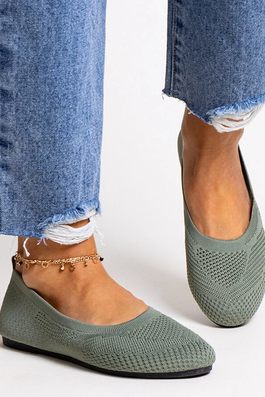 Zaļie Yafia auduma baleta dzīvokļi