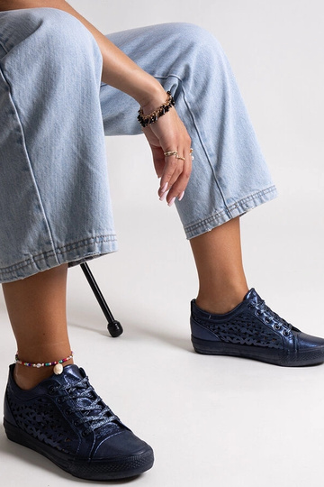 Tumši zilas ažūra Safune kedas