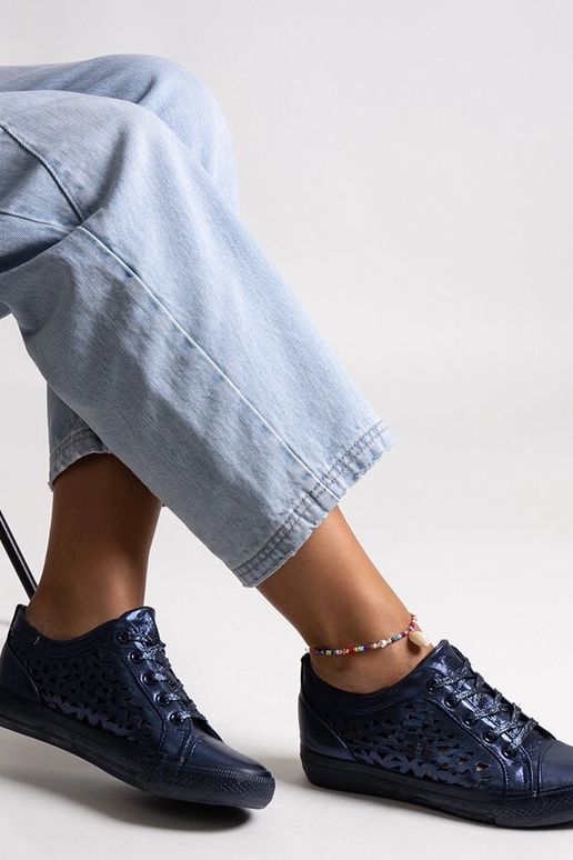 Tumši zilas ažūra Safune kedas