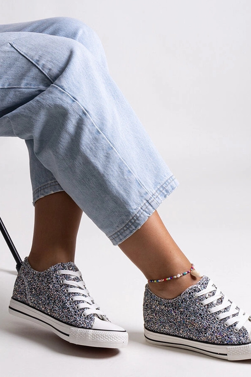 Melnās spīdīgās augstās kedas Jadwa