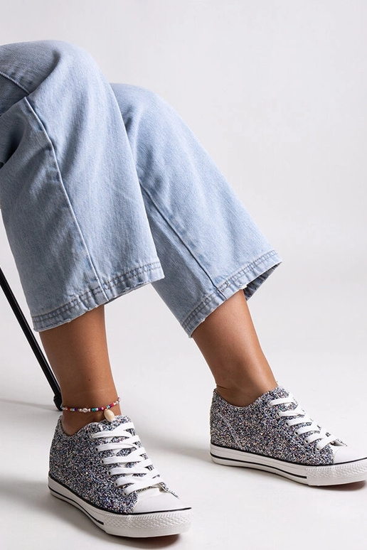 Melnās spīdīgās augstās kedas Jadwa