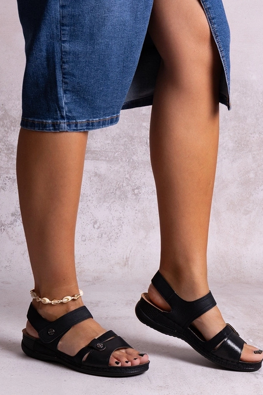 Huri melnas platformas sandales