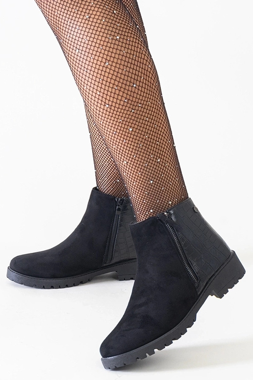 Melnās potītes ar krokodila rakstu,...