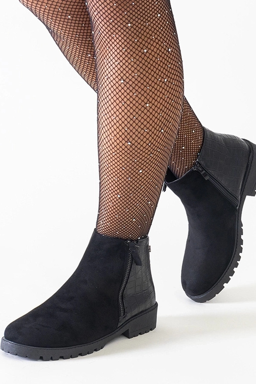 Melnās potītes ar krokodila rakstu,...