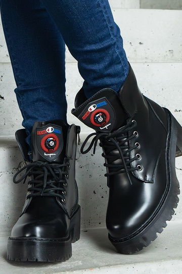 Melnas sieviešu botītes Ranco