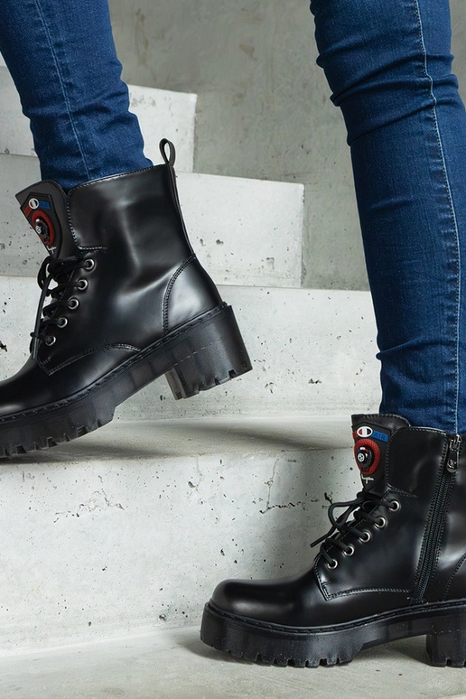 Melnas sieviešu botītes Ranco