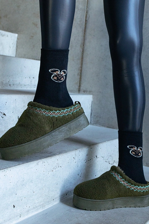 Zaļi zemas platformas sniega zābaki...