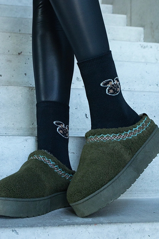 Zaļi zemas platformas sniega zābaki...