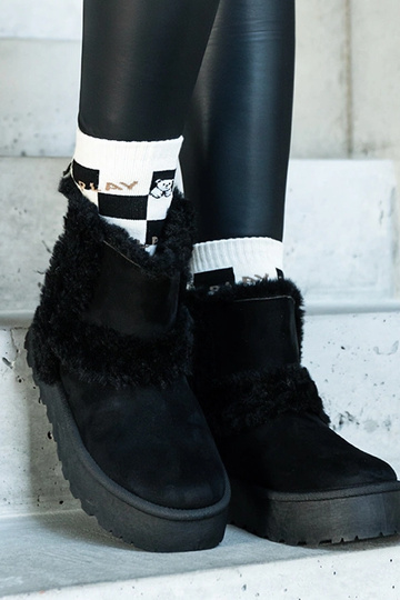 Melni eko-zamšādas sniega... 2