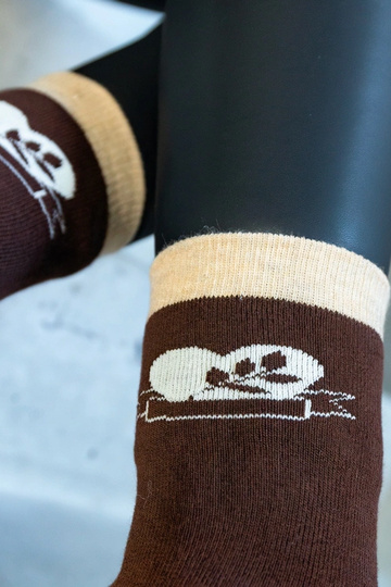 Brūnas siltas zeķes Sella 2