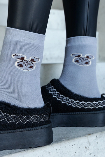 Sella pelēkas siltas zeķes