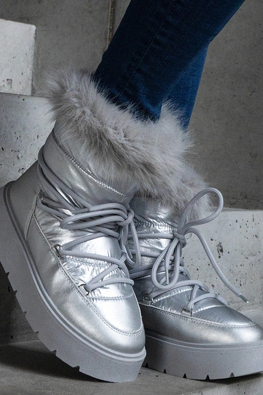 Sudraba siltināti sniega zābaki ar...