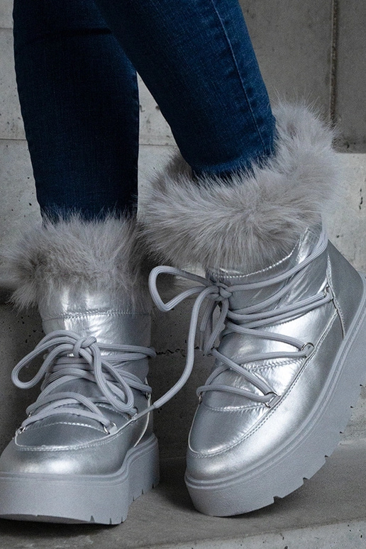 Sudraba siltināti sniega zābaki ar...