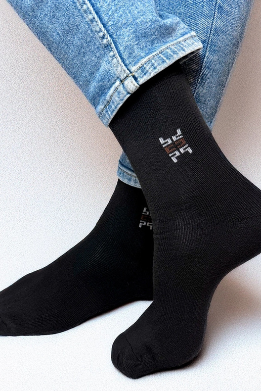 Melnas vīriešu siltās zeķes Nerput