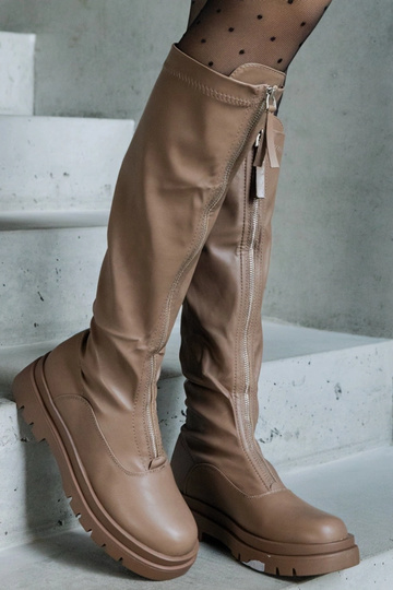 Brūni zābaki no eko ādas uz...