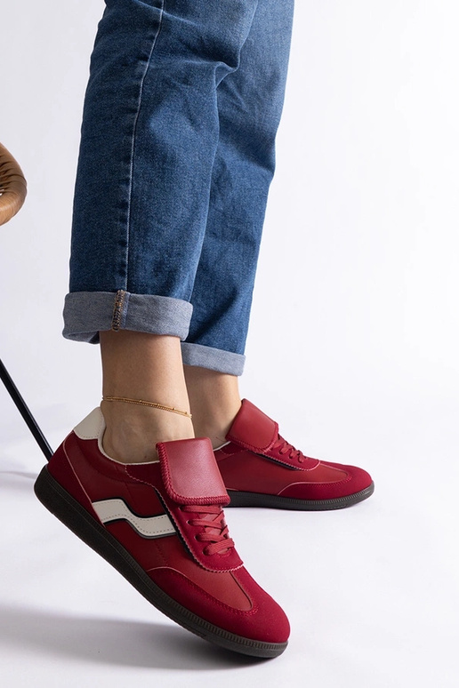 Sarkani zemi sneakers ar šņorēm Edelmira Sarkani zemi sneakers ar šņorēm Edelmira