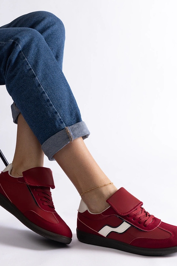 Sarkani zemi sneakers ar šņorēm Edelmira 2