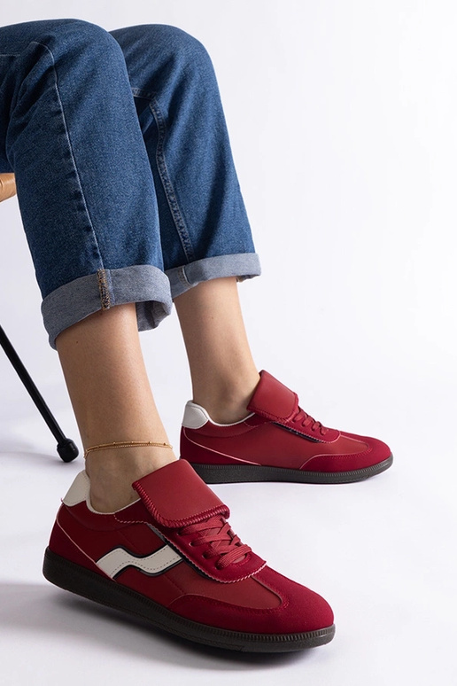 Sarkani zemi sneakers ar šņorēm Edelmira Sarkani zemi sneakers ar šņorēm Edelmira