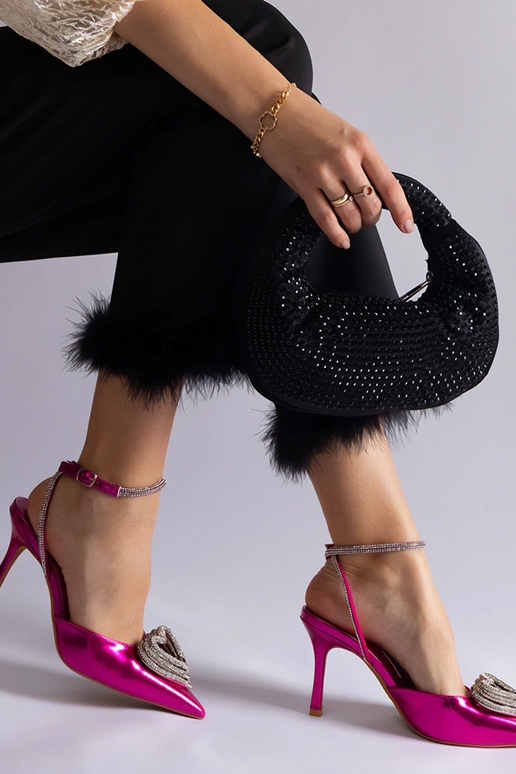 Rozā pumpas ar atvērtu purngalu,...