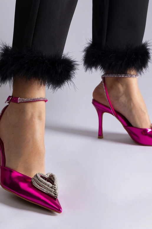 Rozā pumpas ar atvērtu purngalu,...