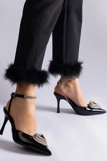 Melni augstpapēžu kurpes ar... 2